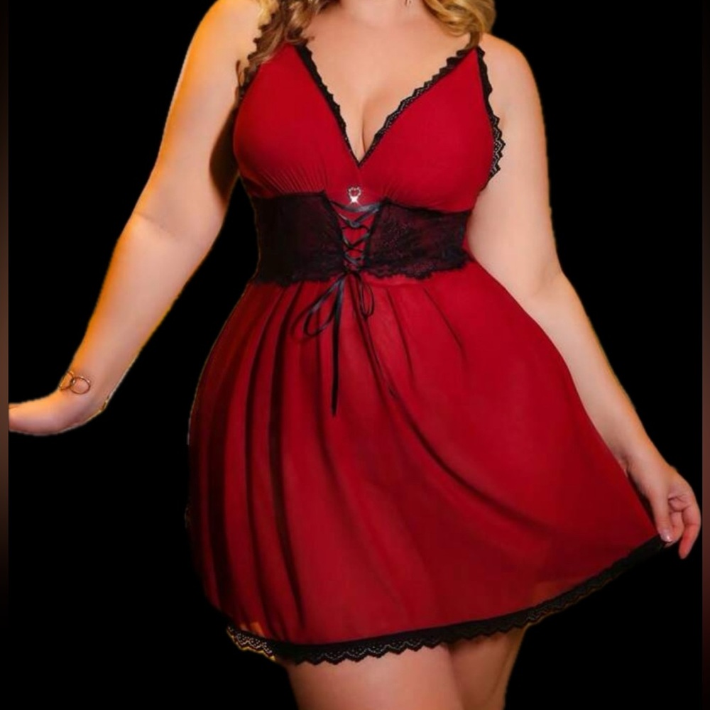 Gorgeous red lingerie 2X NEW